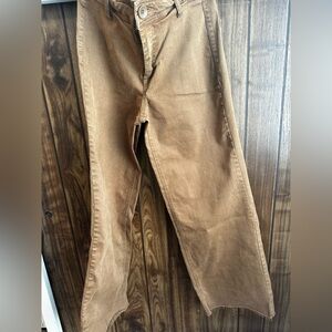 Oat New York Women's Tan / Brown Wide Leg Jeans